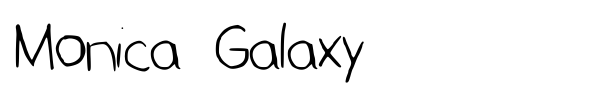 Monica Galaxy font preview